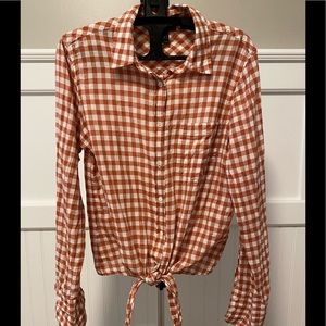 J. Crew gingham button-down shirt